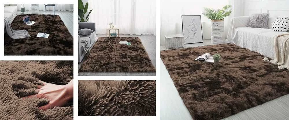 Strado Ombre Shaggy kilimas 140x200, spalva: Ruda