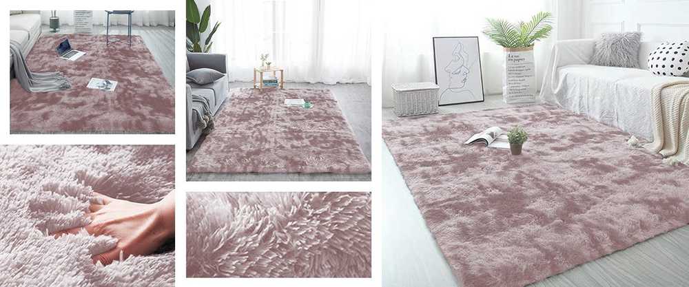 Strado Ombre Shaggy kilimas 130x190 cm rožinė