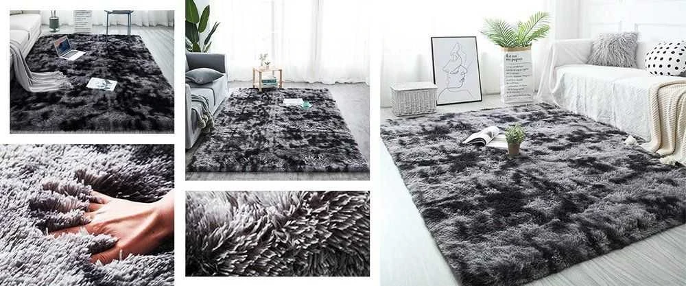 Strado Ombre Shaggy kilimas Strado 120x160 OmbreGrey (Tamsiai Pilkas) universalus