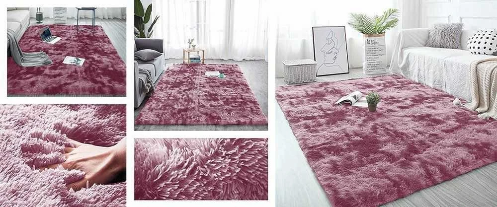 Strado Ombre Shaggy kilimas Strado 120x170 Ombrered (Raudona) universalus