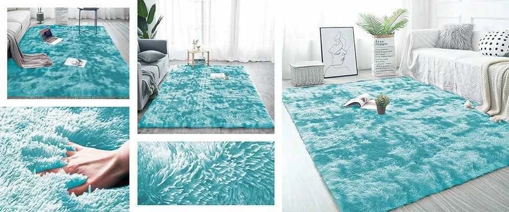 Strado Ombre Shaggy kilimas Strado 120x170 OmbreBlue (Mėlyna šviesa) universalus