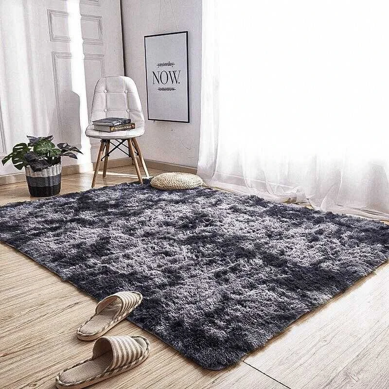 Strado Ombre Shaggy kilimas 140x200, spalva: Tamsiai pilka