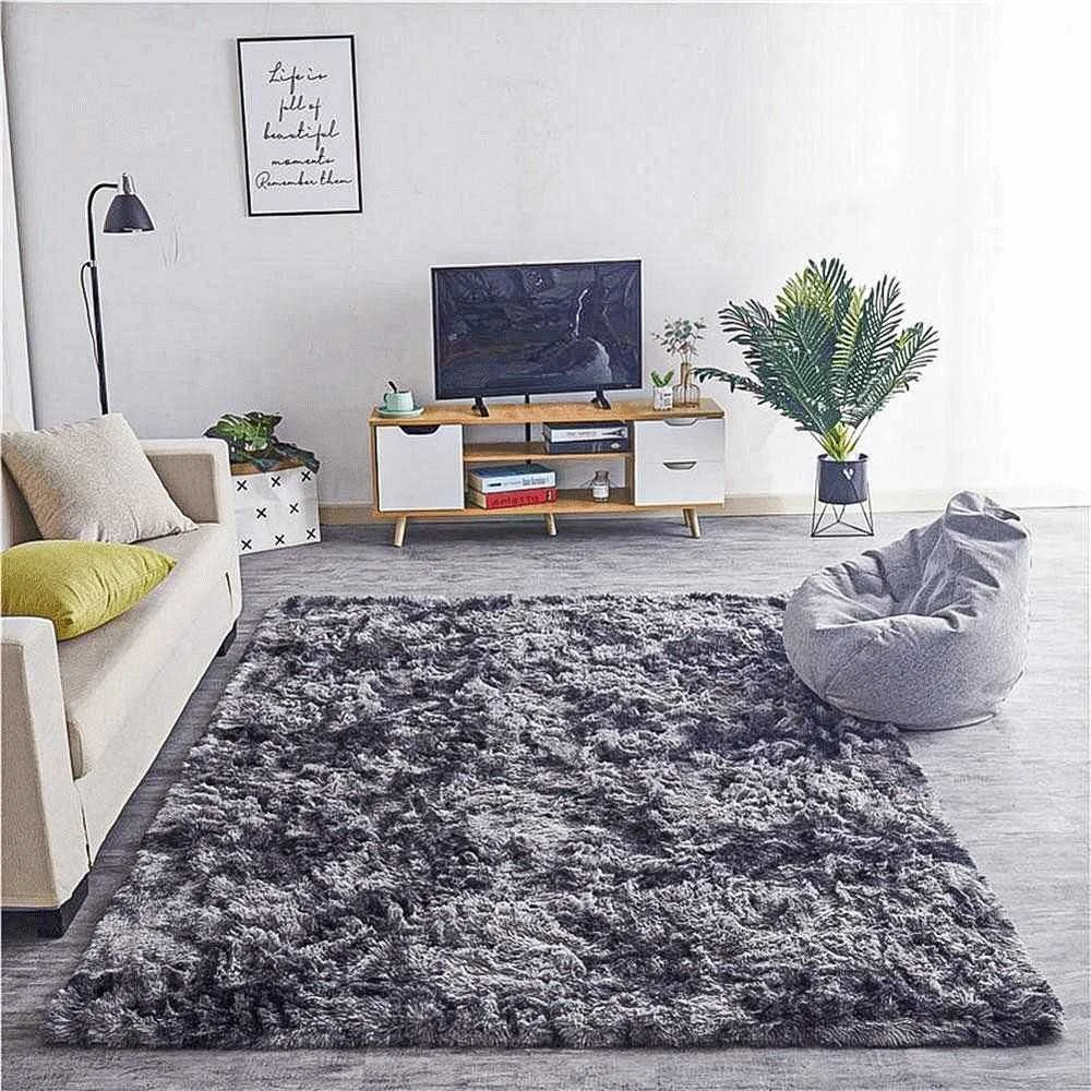 Strado Ombre Shaggy kilimas 140x200, spalva: Tamsiai pilka
