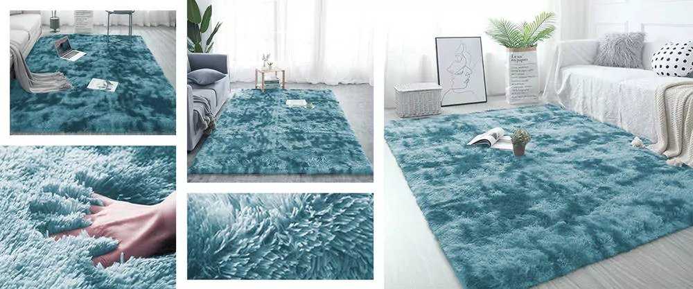 Strado Kilimas Ombre Shaggy 160x200 OmbreNavy (tamsiai mėlyna) universalus
