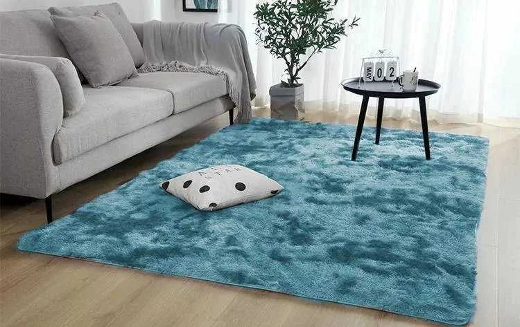 Strado Ombre Shaggy kilimas Strado 200x200 OmbreNavy (Tamsiai mėlyna) universalus