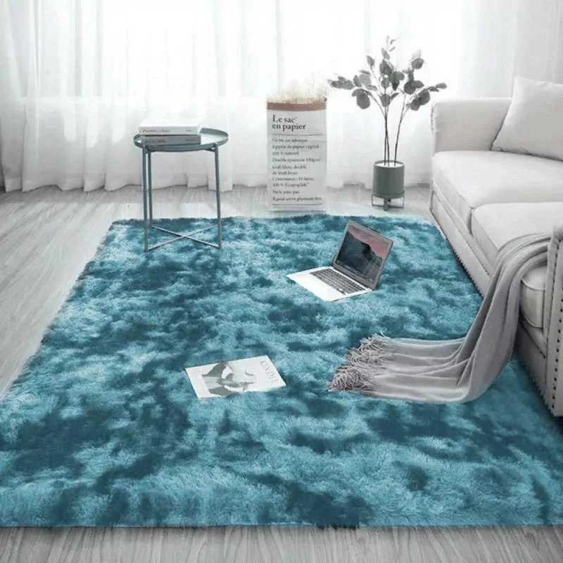 Strado Ombre Shaggy kilimas Strado 200x200 OmbreNavy (Tamsiai mėlyna) universalus