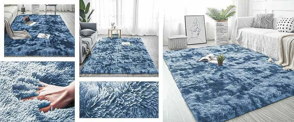 Strado Ombre Shaggy kilimas Strado 200x250 OmbreNavy (Tamsiai mėlyna) universalus