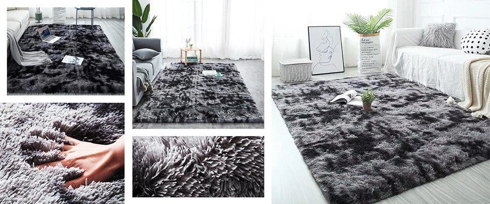Strado Ombre Shaggy kilimas Strado 200x300 OmbreGrey (Tamsiai Pilkas) universalus