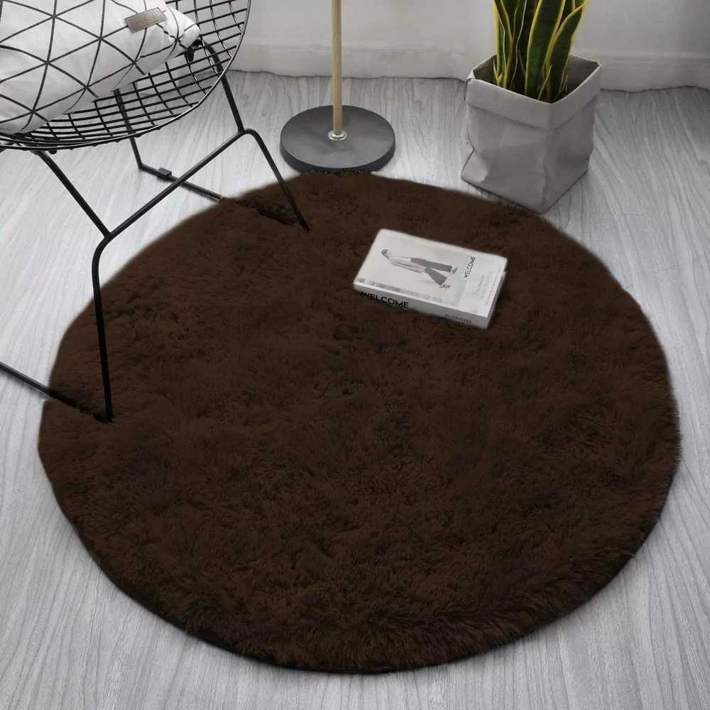 Strado Šaggy apvalus kilimas Strado 120x120 Tamsioji Kava (Tamsiai ruda)