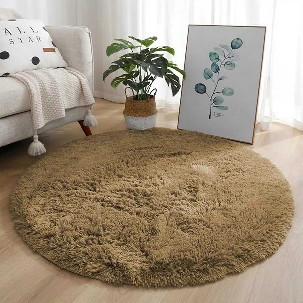 Strado Šaggy apvalus kilimas Strado 140x140 CappuccinoCamel (šviesiai ruda)