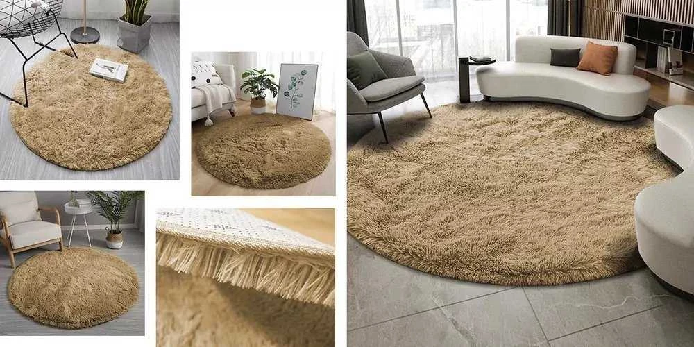 Strado Šaggy apvalus kilimas Strado 140x140 CappuccinoCamel (šviesiai ruda)