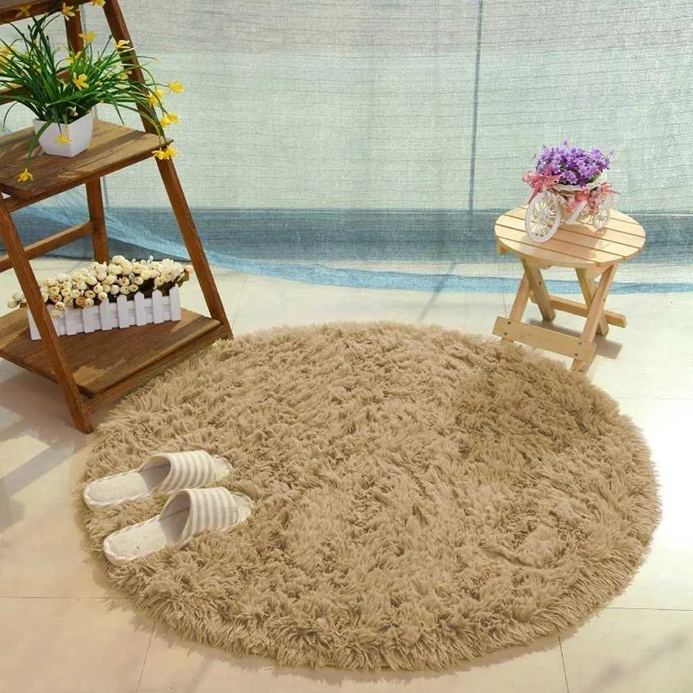 Strado Šaggy apvalus kilimas Strado 140x140 CappuccinoCamel (šviesiai ruda)