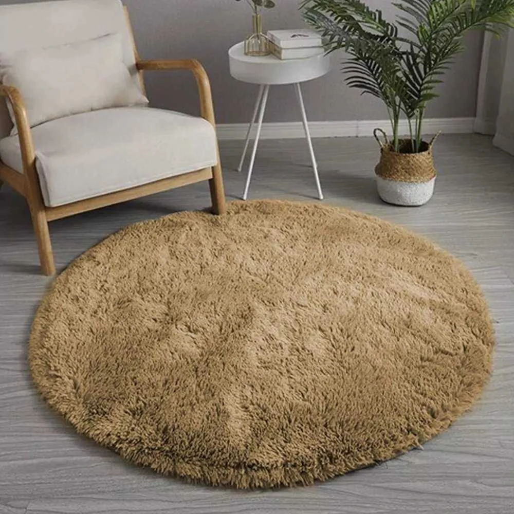 Strado Šaggy apvalus kilimas Strado 140x140 CappuccinoCamel (šviesiai ruda)