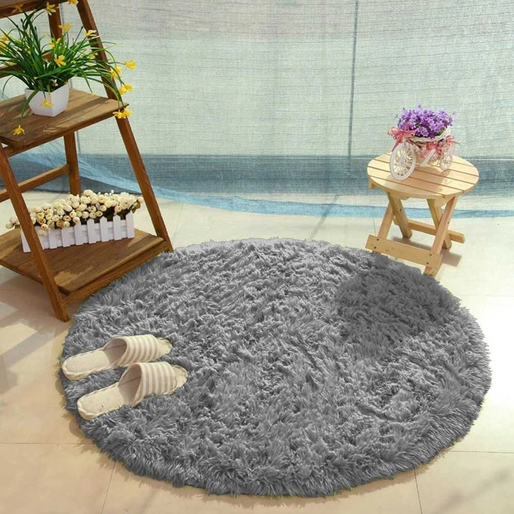 Strado Šaggy apvalus kilimas Strado 160x160 SilverFur (Light Pilkas) universal