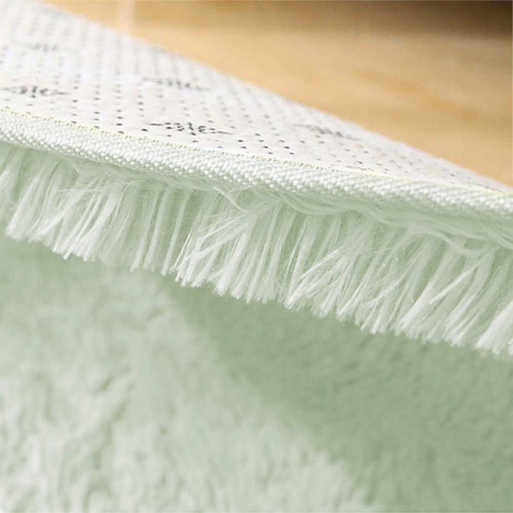 Strado Shaggy apvalus kilimėlis 120x120 WhiteLime, universalus