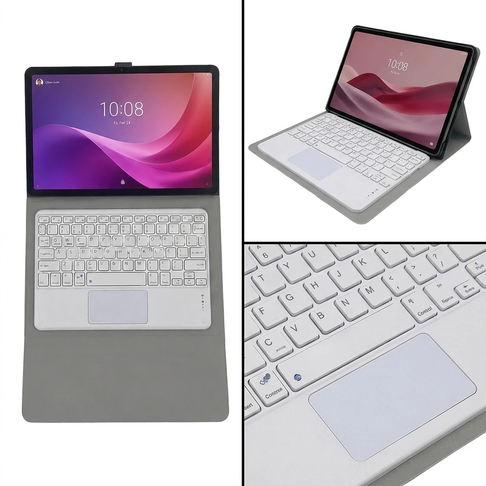 Strado-Tech dėklas su klaviatūra Lenovo Tab Plus 11.5'' TB351FU 2024 pilkas apsauginis