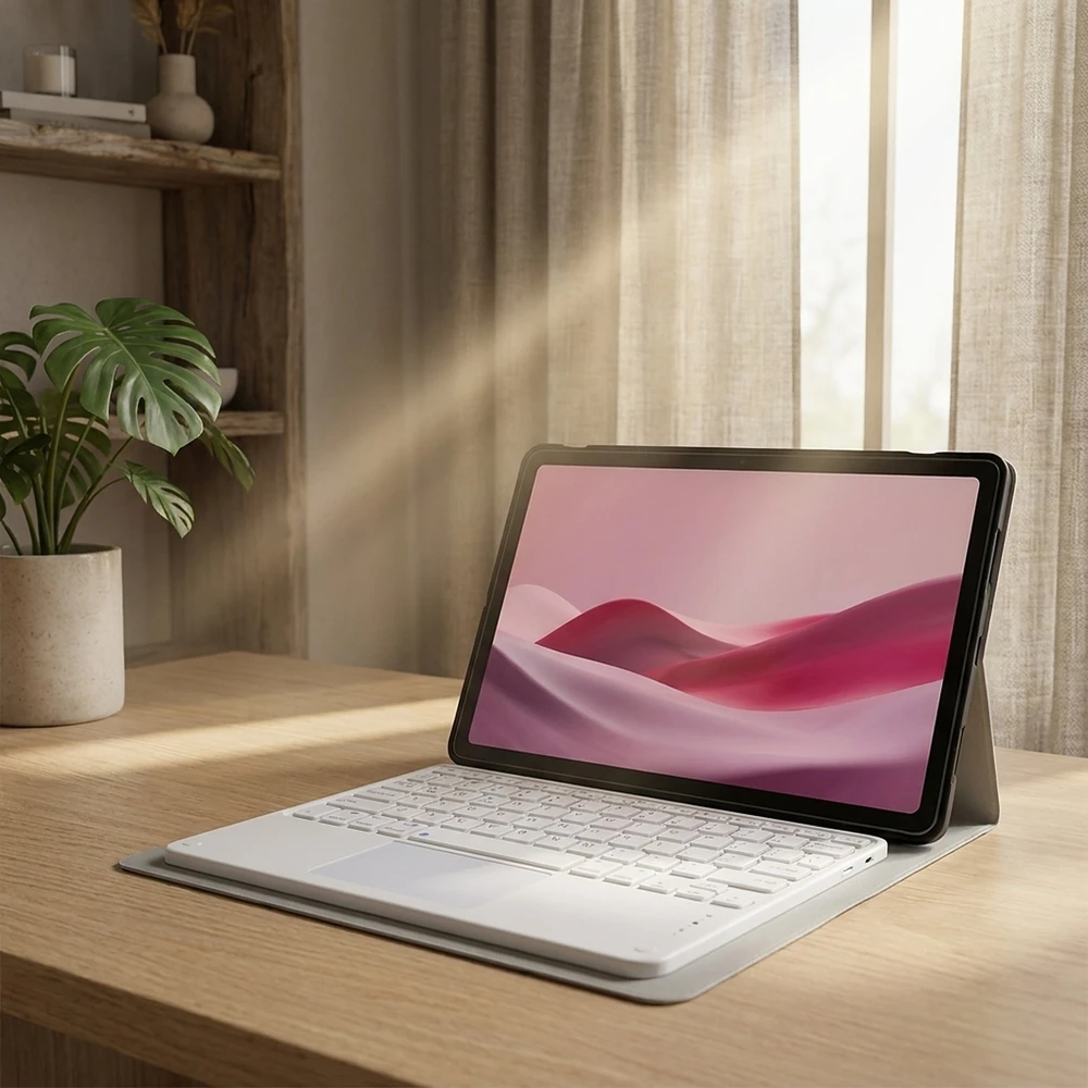 Strado-Tech dėklas su klaviatūra Lenovo Tab Plus 11.5'' TB351FU 2024 pilkas apsauginis