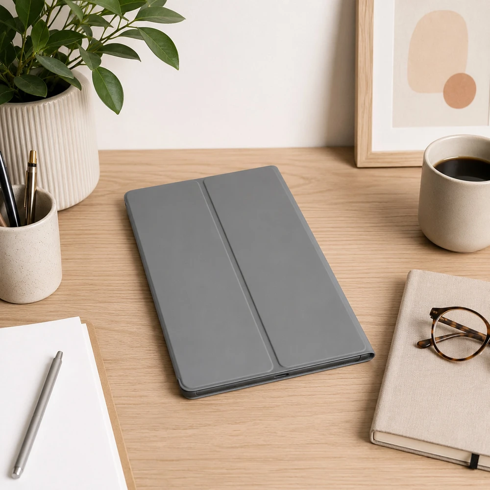 Strado-Tech dėklas su klaviatūra Lenovo Tab Plus 11.5'' TB351FU 2024 pilkas apsauginis