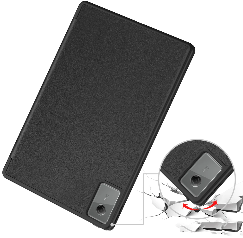 Planšetinio kompiuterio dėklas Strado-Tech, skirtas Lenovo Idea Tab Plus 12.1 2025, su pieštuko laikikliu – apsauginis su stovu