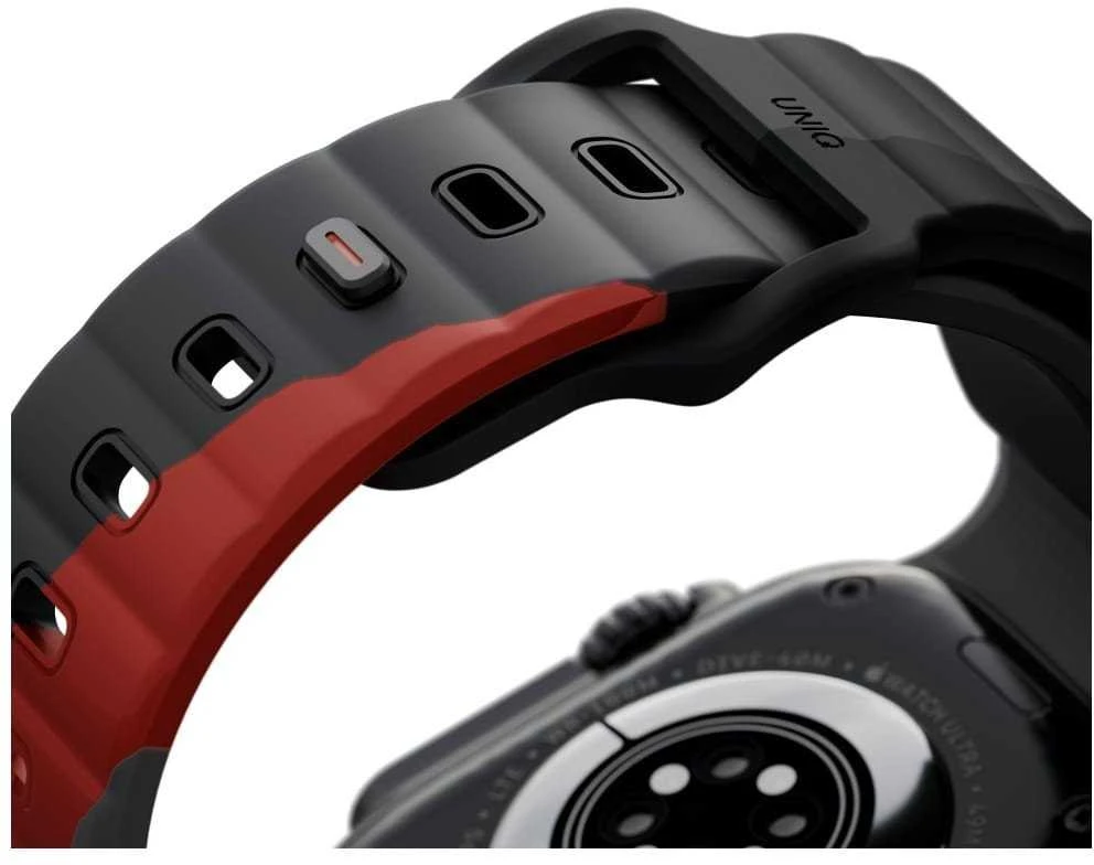 Apyrankė UNIQ Stride De Rubber Apple Watch 49/46/45/44mm charcoal