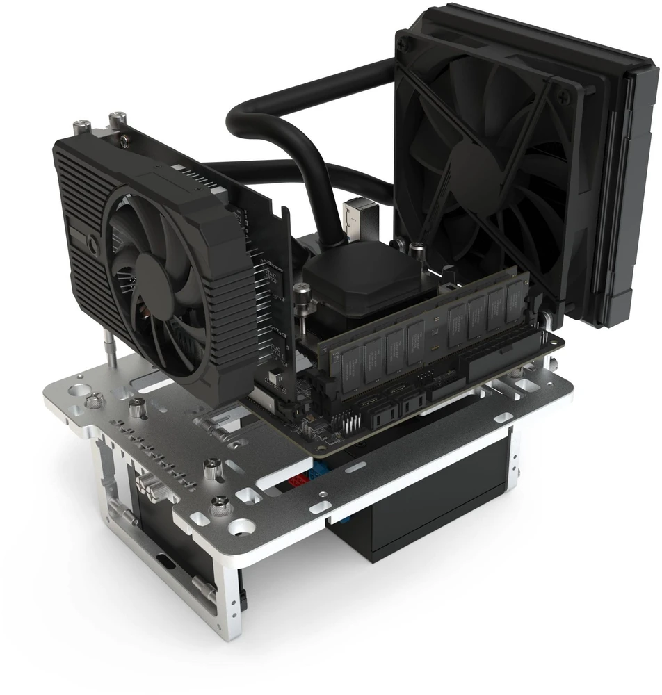 Streacom BC1 Mini V2 Benchtable – Testavimo platforma – sidabro spalvos