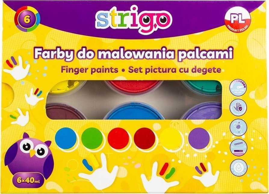 WPC Pirštų dažai 6 spalvos 40 ml Strigo Pultas SSC298