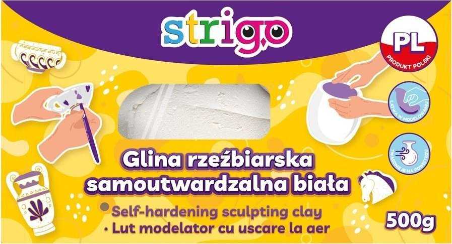 Savimontuojanti modelino masė balta Strigo, 500g