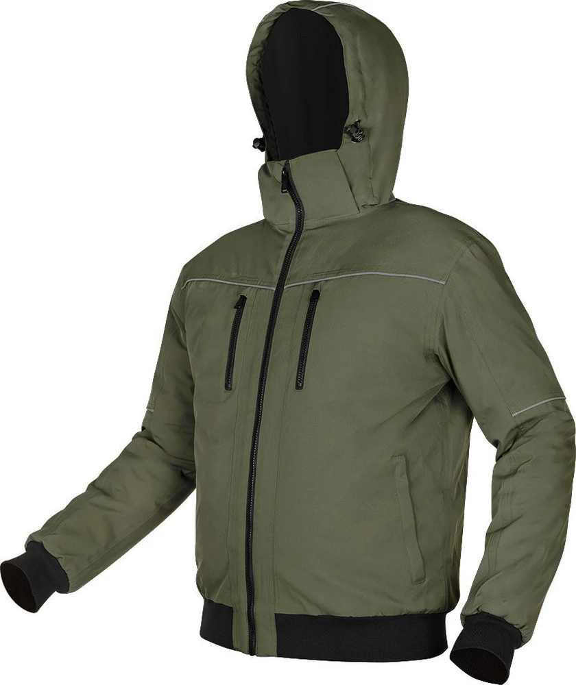 Neo Tools Striukė OUTDOOR pašiltinta striukė su gobtuvu, žalia, XXXL dydis