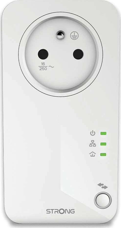 Strong Maitinimo linijos adapteris Stiprus Stiprus POWERL600DUOFR Tinklo plokštė skirta PowerLine 600 Mbit/s Wired LAN Balta 2 vnt.