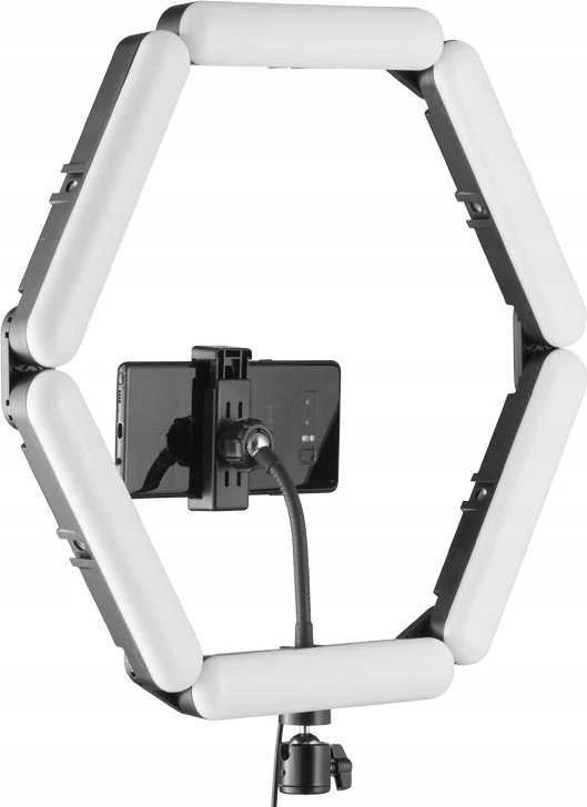 Studijinė sulankstoma LED lempa Freepower V8, 6 segmentų, 3200-6500K