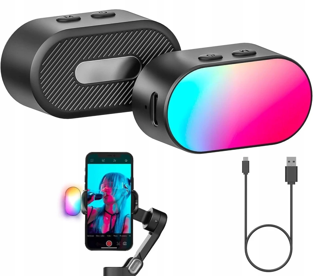 Studijinė lemputė RGB magnetinė LED, skirta Gimbala Smart S2 X Pro X XE XR V8 / AOCHUAN P03