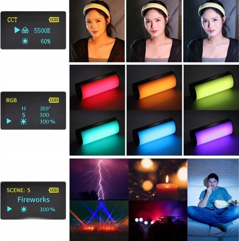LED Šviestuvas Ulanzi VL119 RGB WB (2500 K - 9000 K)