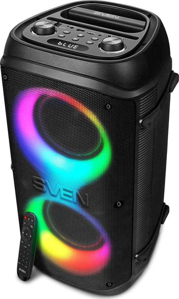 Garsiakalbis SVEN PS-800, juodas (100W, TWS, Bluetooth, FM, USB, Micro SD, LED ekranas, 4400mA*h)