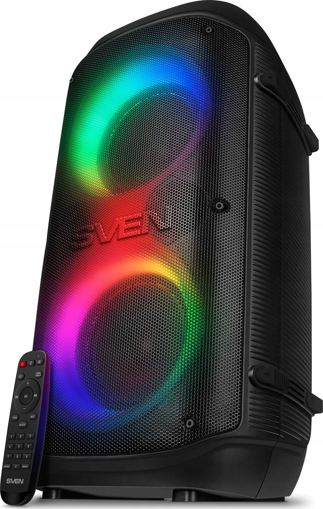 Garsiakalbis SVEN PS-800, juodas (100W, TWS, Bluetooth, FM, USB, Micro SD, LED ekranas, 4400mA*h)