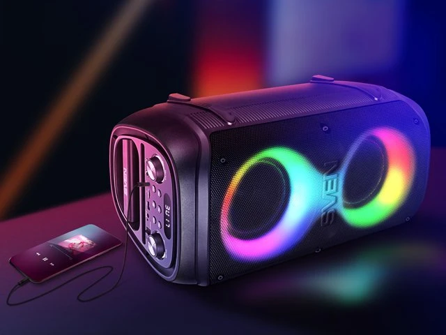 Garsiakalbis SVEN PS-800, juodas (100W, TWS, Bluetooth, FM, USB, Micro SD, LED ekranas, 4400mA*h)