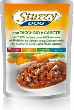 Agras Pet Foods Drėgnas Šunų Maistas - STUZZY Gabaliukai Su Kalakutiena Ir Morkomis 100g Be Gluteno