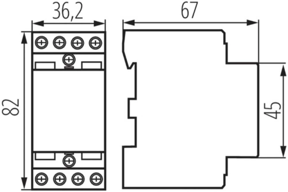 KMC-20-40 MODULINIS KONTAKTERIUS 20 A 400 V AC IDEAL