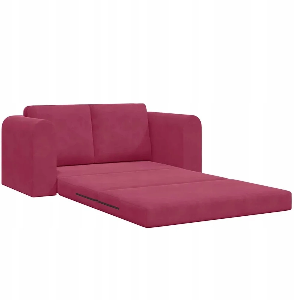 Sofa lova Vyno raudona 148 x 71 x 83 cm Aksomas