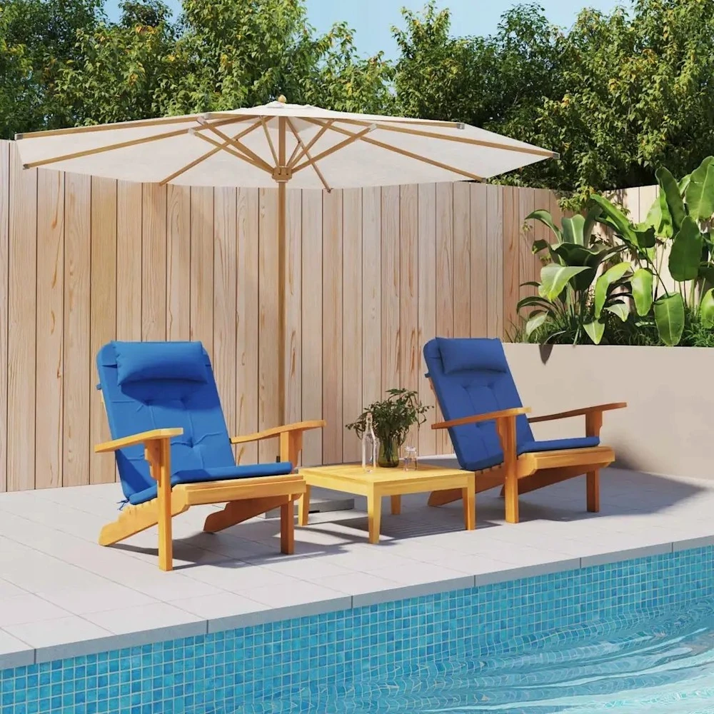 Kėdžių pagalvės 2 pcs Mėlyna 58 x 77 x 45 cm Oksfordo audinys
