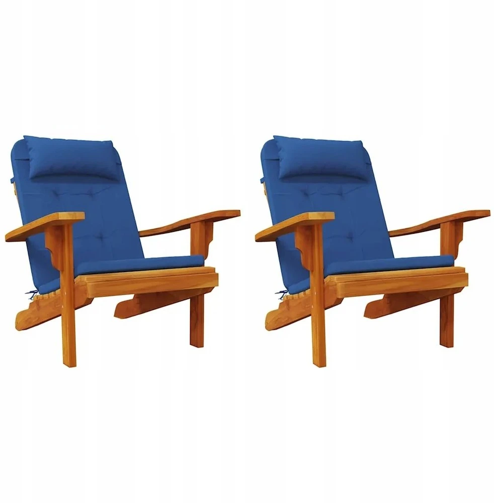 Kėdžių pagalvės 2 pcs Mėlyna 58 x 77 x 45 cm Oksfordo audinys