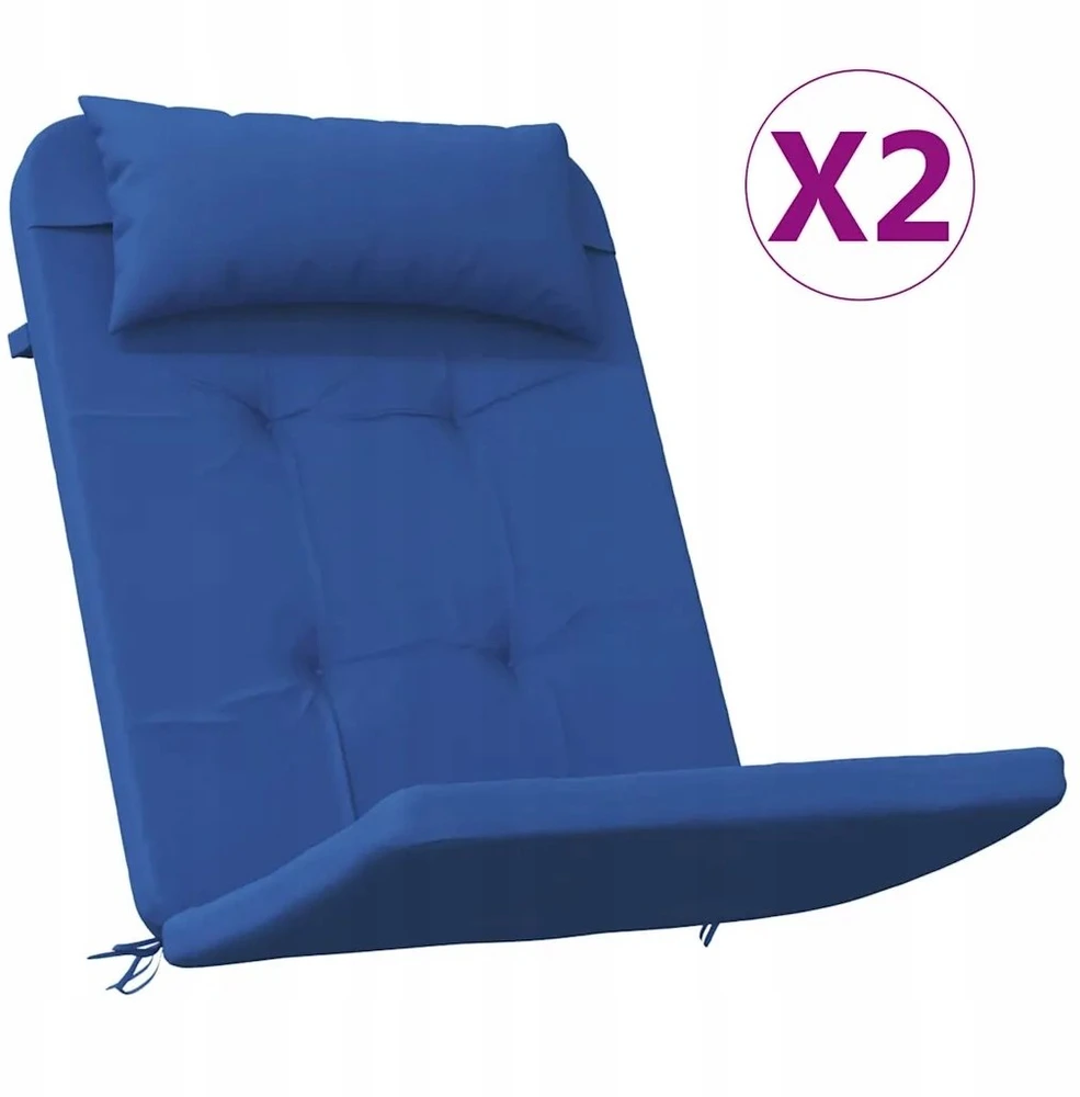 Kėdžių pagalvės 2 pcs Mėlyna 58 x 77 x 45 cm Oksfordo audinys