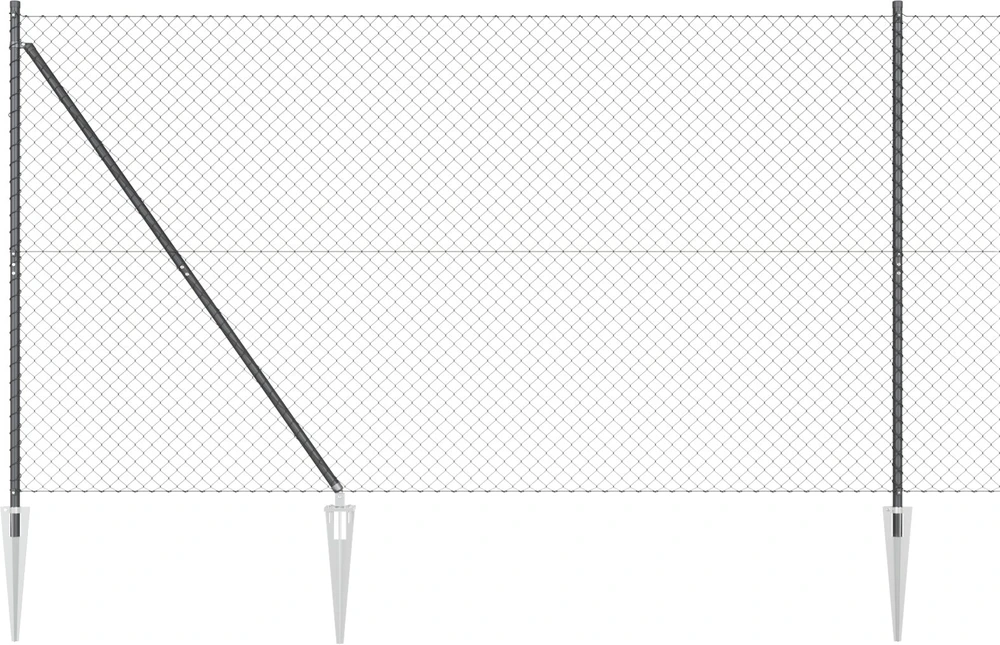Grandininė tvora su smaigaliais 25 x 1,5 m PVC dengtas plienas