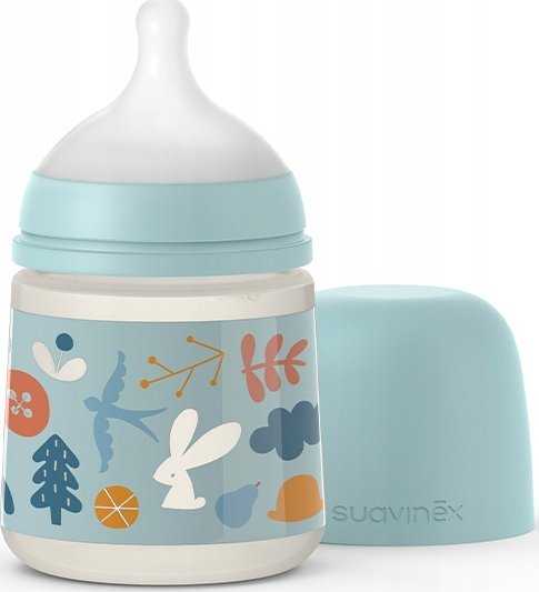 Suavinex 307019-Buteliukas 150ML/SMOCZEK FIZJOLOGICZNY SX PRO WOLNY PRZEPŁYW/Mėlynas/FOREST