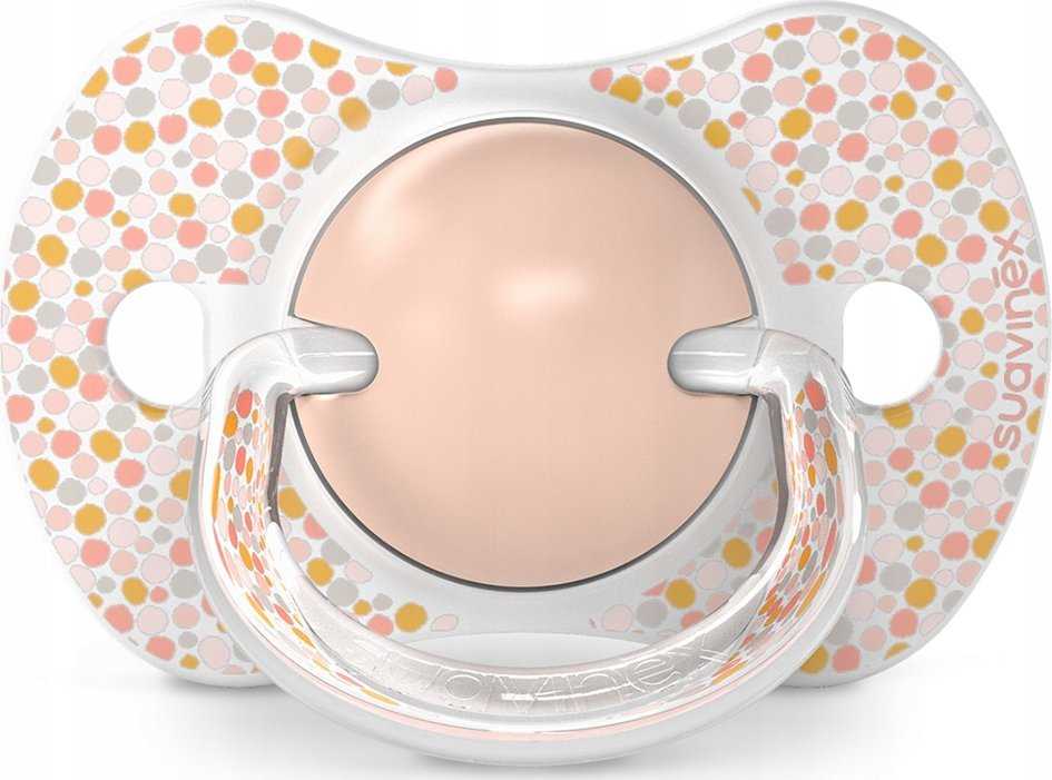 Suavinex 308276-PHYSIOLOGICAL čiulptukas SX PRO SILICONE 2 vnt./6-18M/PEACH/DREAMS