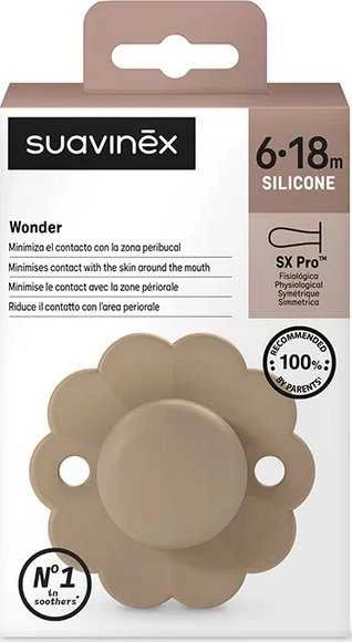 Suavinex - 308384-PHYSIOLOGICAL čiulptukas SX PRO SILICONE/6-18M/KAMŠTINIS/WONDER