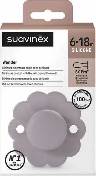 Suavinex - 308391-PHYSIOLOGICAL čiulptukas SX PRO silikoninis/6-18m/LEVANDŲ/WONDER