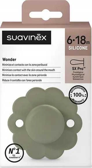 Suavinex - 308392-PHYSIOLOGICAL čiulptukas SX PRO silikoninis/6-18M/HGREEN/