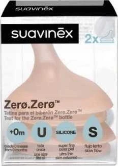 Suavinex 308682-ZERO ZERO/LĖTOS TEKĖJIMO BUTELIŲ SŪKULIAI, 2 vnt.