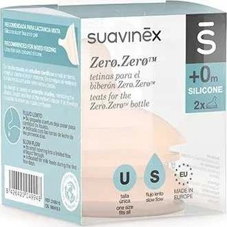 Suavinex 308682-ZERO ZERO/LĖTOS TEKĖJIMO BUTELIŲ SŪKULIAI, 2 vnt.
