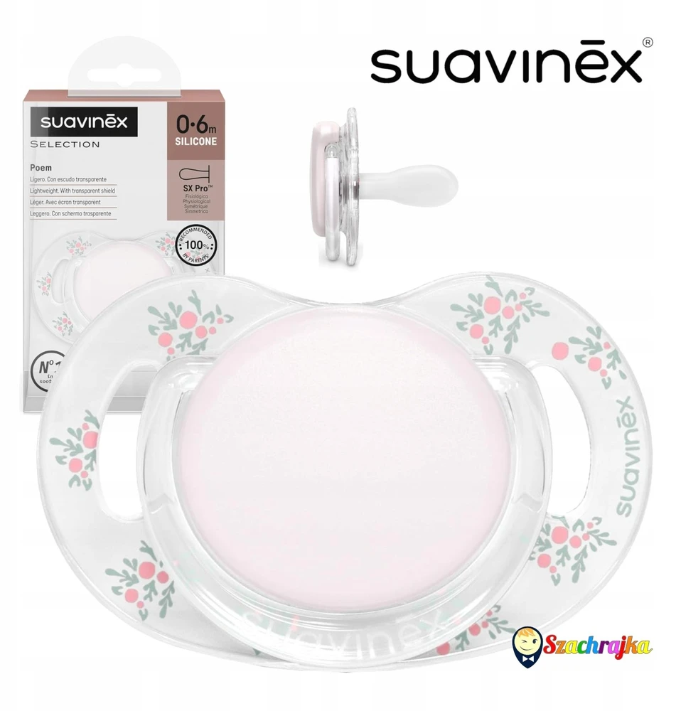 Suavinex 308929-PHYSIOTHERAPY SX PRO SILICONE 0-6M Rožinis POETRY